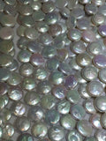 Freshwater Pearl 16MM Smooth Coin, AAA Quality -Natural Pearl Coin shape , length 16" - Very Fine Quality- White Color Coins