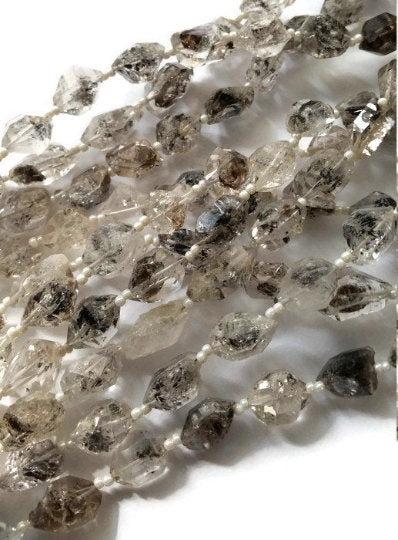 Herkimer Diamond Quartz faceted Nugget shape 6x10mm to 7x10mm, Superb AAA Quality