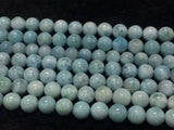 1/2 Strand 4A Quality 8MM Larimar  Round Shape, Natural Larimar ,Top Quality Length 20 cm - Larimar Beads