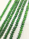 6mm Chrome Diopside Smooth Roundel , Very good quality,length 15.5 Inch Necklace Natural Chrome Diopside,country of origin Russia