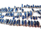 Kyanite faceted Long Pear Shape - Length 8 Inches , shape Size 5X12 -5X14MM , Natural Blue Kyanite .