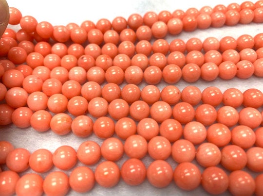 8mm Sea Bamboo Round Beads - Length 40cm- - Good Quality - Wholesale Beads