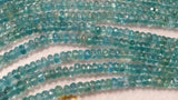 Apatite Faceted Roundel Beads 4-5mm , Length of strand 14" green Apatite faceted Roundel