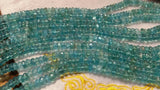 Apatite Faceted Roundel Beads 4-5mm , Length of strand 14" green Apatite faceted Roundel