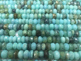 Peruvian Opal Mystic Faceted Roundel, Opal Coating Beads, 8-9mm size, Top Quality Beads