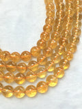 13MM Genuine Citrine Quartz Round Beads size, Super AAA Quality , 15.5 Inch Strand Wholesale Price