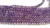 4MM Amethyst Round Beads , Good Quality in 14" Length . Amethyst Smooth Round beads  AA quality