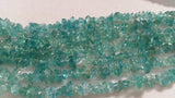 Apatite Chips shape , Length of Necklace 35" . Green Apatite smooth chips .