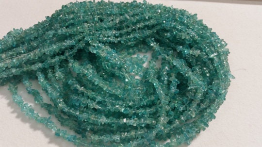 Apatite Chips shape , Length of Necklace 35