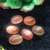 Sunstone 6X8M Smooth Oval Cabs , Natural gemstone cabochon. Good Quality cabs ( Pack of 6 pc )