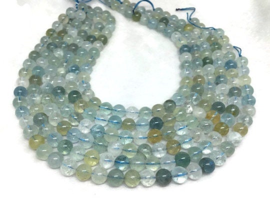 1/2 Strand AAA Quality 10mm Aquamarine Smooth Round beads, Perfect Round Beads- Wholesale Price- Length 20 cm- Blue Aquamarine Beads