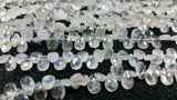 Rainbow Moonstone Faceted Pear briolette shape 7x9mm , Good quality and transparent stones