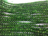 AAAA Quality 4mm Chrome Diopside Round Beads- Very Good Quality in 40 cm Length - Chrome Diopside Beads- Rare Available ,origin Russia