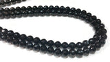 8MM Black Onyx Round faceted Shape , length is 16 Inch , Natural Black Onyx shape . Natural Onyx beads