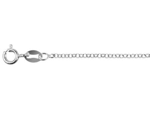 925 Sterling Silver Chain , Length 18" Silver Chain Necklace with White Rhodium code SS02