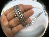 925 Sterling Silver Chain , Length 16" Silver Chain Necklace with White Rhodium gram weight 3.58 code SS08