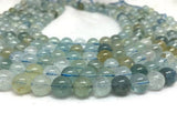1/2 strand AAA Quality 12mm Aquamarine  Round beads, Length 20 cm-  Blue Aquamarine Beads