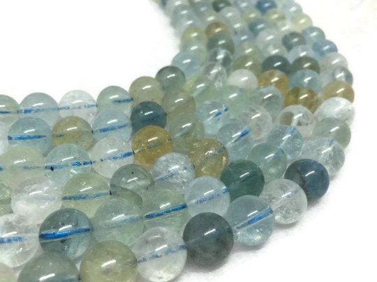 AAA Quality 12mm Aquamarine Smooth Round beads, Perfect Round Beads- Wholesale Price- Length 40 cm- Blue Aquamarine Beads