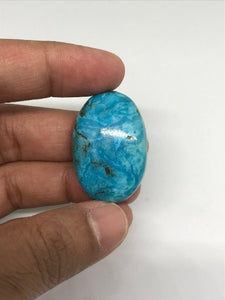 33X22MM Natural Turquoise mines from America . Smooth cabochon , weight 7.5Gm Code 12