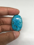 33X22MM Natural Turquoise mines from America . Smooth cabochon , weight 7.5Gm Code 12