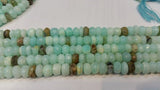9mm Peruvian opal faceted Roundel , natural Peruvian opal beads, top quality beads .