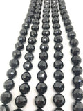 10MM Black Spinel Round Faceted Beads, Black spinel Faceted Balls, Length 16" Micro Faceted beads , natural black spinel