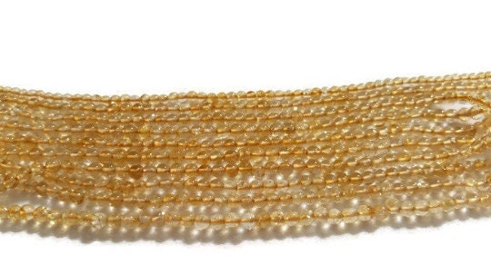 3MM Citrine  Round Beads  14