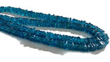 Neon Apatite 4MM Heishi Beads - Length 16" Dark color Apatite . Apatite beads