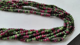 Ruby Zoisite faceted Roundel beads 3.5mm , Length of strand 13.5 Inch