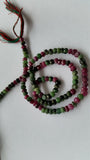 Ruby Zoisite faceted Roundel beads 3.5mm , Length of strand 13.5 Inch