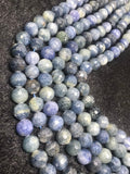 Half Strand 10MM Natural Blue Sapphire Round Faceted AA Quality Beads - Blue Sapphire Round Faceted 100% natural precious stone