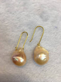 Cultured Freshwater Pearl Silver 925 Earring . Natural Pearl AAAA quality , code 17