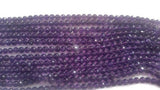 5mm Amethyst Round faceted , Top Quality faceted , Length of strand 13"