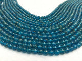 Neon Apatite Round Beads, 5mm size , Perfect Round Beads- 40cm Length -