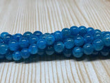 6mm Neon Apatite Round Beads , Perfect Round Beads- 40cm Length - Dark Color - Good Quality Beads- Natural Apatite Beads