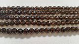 6mm Smoky Faceted Round beads , Fine quality beads , Made in China . length 15.5 Inch