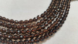 6mm Smoky Faceted Round beads , Fine quality beads , Made in China . length 15.5 Inch