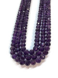 8MM Amethyst Round faceted , Top Quality faceted , Length of strand 16" natural Purple Amethyst . gemstone beads