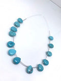 Natural Turquoise Smooth Pear shape 8X12 MM . American Turquoise Top Quality briolettes . length of strand 8"