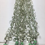Green Amethyst Faceted Pear Briolettes, 7x9mm , Length 8 Inch