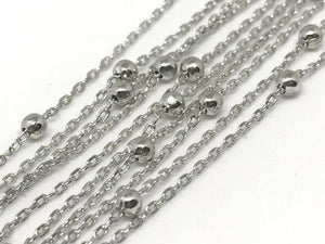 925 Sterling Silver Chain , Length 18" Silver Chain Necklace with White Rhodium gram weight 1.34 gram code SS23