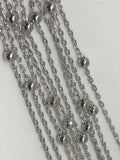 925 Sterling Silver Chain , Length 18" Silver Chain Necklace with White Rhodium gram weight 1.34 gram code SS23