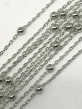 925 Sterling Silver Chain , Length 18" Silver Chain Necklace with White Rhodium gram weight 1.34 gram code SS23