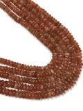 Sunstone Roundel Beads 7.5 to 8mm size, 14"  Strand