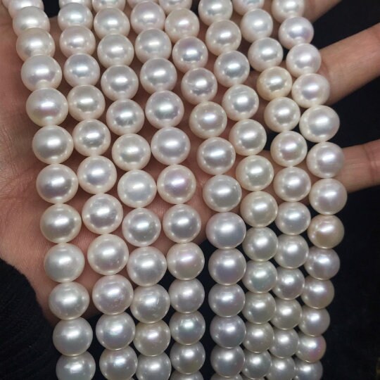 Freshwater Pearl 10M Round beads -100% Natural Color AAA Quality 40cm Length , white pearl beads