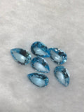 10X14MM SKY Blue Topaz faceted Pear Cabs,natural gemstone cabochon , Pack of 1 pc , AAA grade gemstone