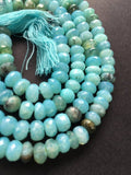 9MM Peruvian Opal Mystic Faceted Roundel, Opal Coating Beads, Top Quality Beads Full Strand 14"