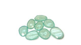 Checldiony Faceted Slices Approx 12-13 X14-15 MM Pack of 6 Piece . Aqua chalcedony cabs