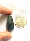 Natural Labradorite Cabochon, 34.40X16 mm AAA ,Code (260),Strong Flashy Labradorite Stone, Loose Stone, Labradorite Pear Cabochon