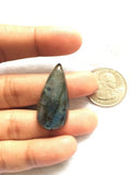 Natural Labradorite Cabochon, 34.40X16 mm AAA ,Code (260),Strong Flashy Labradorite Stone, Loose Stone, Labradorite Pear Cabochon